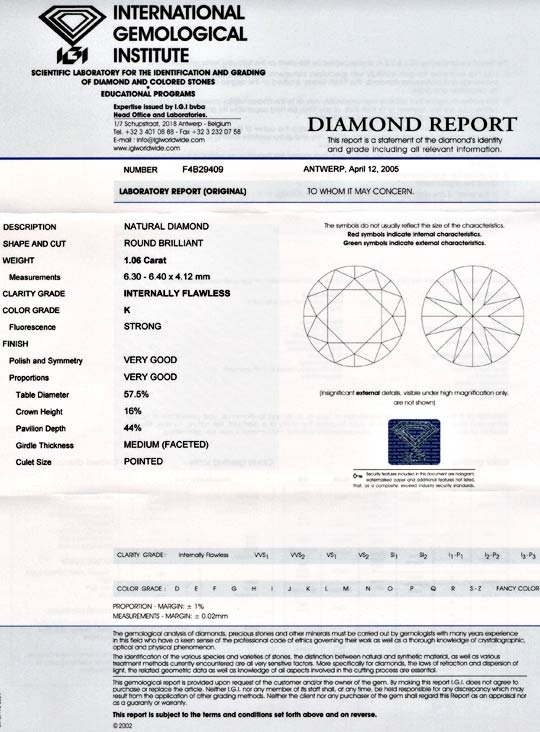 Foto 9 - Diamant Top Brillant 1.06ct Lupenrein IGI VG/VG Diamond, D5515