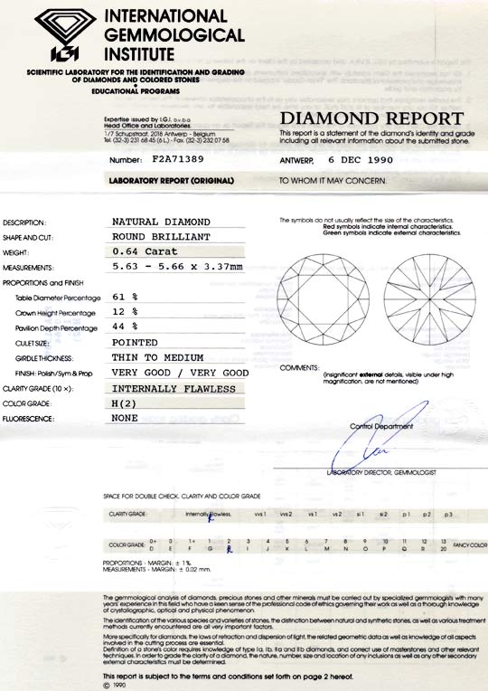 Foto 9 - Diamant, IGI!, 0,64ct Lupenrein Weiss VG/VG Wert, D5584