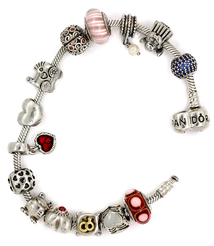 Foto 2 - Pandora Armband mit 14 Charms in Sterling Silber, Q2204