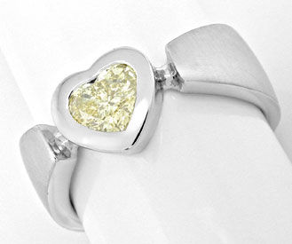 Foto 1 - Designer-Ring 0,52ct Herz Diamant HRD Yellow, S3909